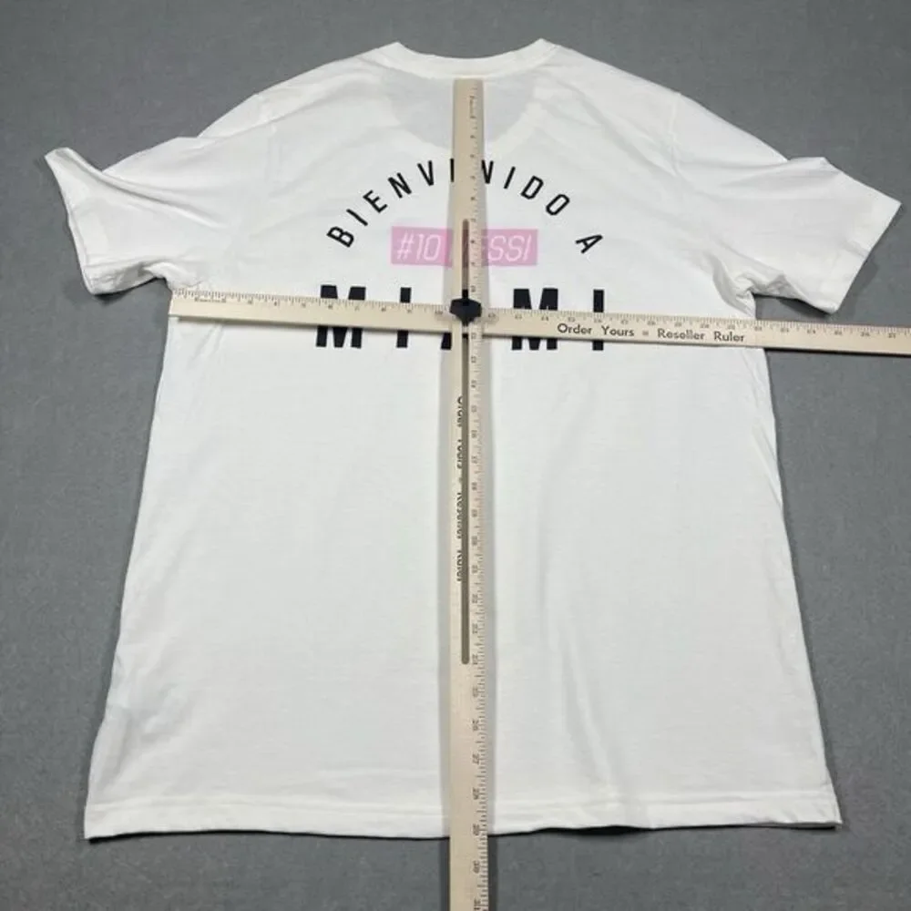 Adidas x Messi Shirt Mens Large White Inter Miami Bienvenido Tee Soccer ATACAGIL